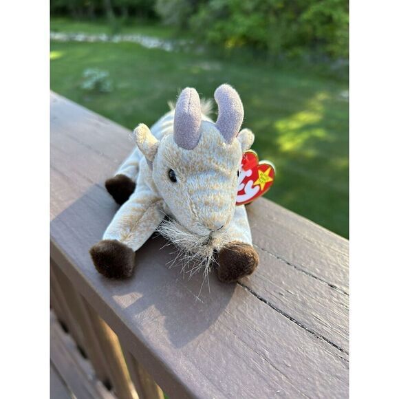 Rare TY Beanie Baby Goatee the Goat New With Tags, Tag Errors 1998/1999 - Picture 1 of 9